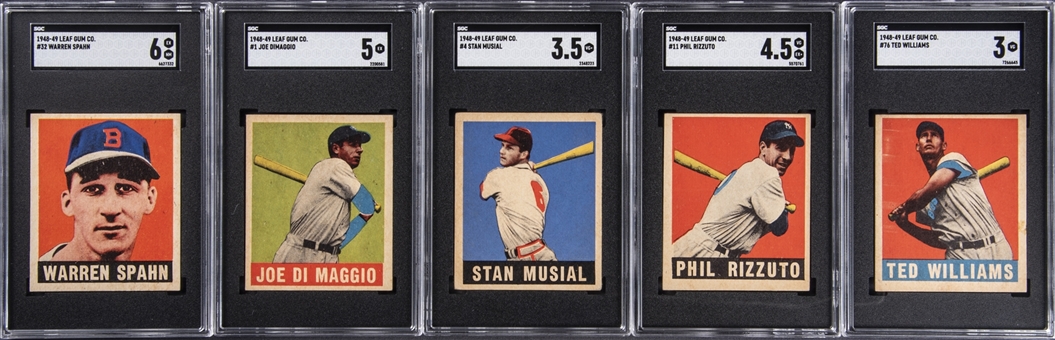 1948 Leaf Collection (47 Different) Including SGC-Graded DiMaggio, Williams and Musial